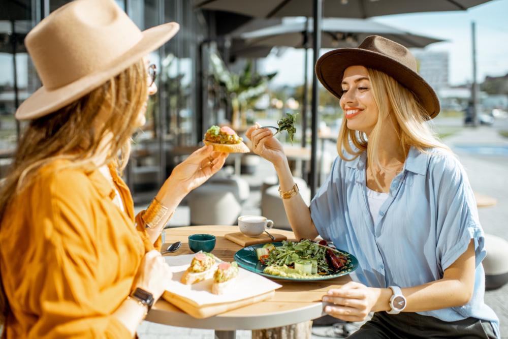 Repas en terrasse